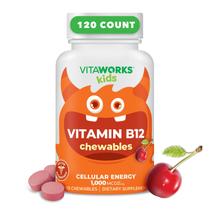 Comprimidos mastigáveis de vitamina B12 VitaWorks Kids 1000mcg 120 Comprimidos mastigáveis de vitamina B12 VitaWorks Kids 1000mcg 120