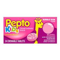 Comprimidos mastigáveis infantis Pepto-Bismol Sabor chiclete 24 comprimidos da Pepto-Bismol (pacote com 2)