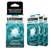 Comprimidos mastigáveis Listerine Ready! Tabs Clean Mint (24 unidades)