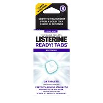 Comprimidos mastigáveis Listerine Ready! Tabs Whitening 24 ct Comprimidos mastigáveis Listerine Ready! Tabs Whitening 24 ct