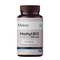 Comprimidos mastigáveis Miduty Metil Vitamina B12 com folato e B6
