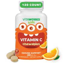 Comprimidos mastigáveis VitaWorks Kids Vitamina C 250 mg 120 comprimidos Comprimidos mastigáveis VitaWorks Kids Vitamina C 250 mg 120 comprimidos