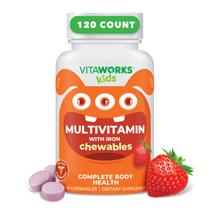 Comprimidos multivitamínicos para mastigar VitaWorks Kids com ferro 120 Comprimidos multivitamínicos para mastigar VitaWorks Kids com ferro 120
