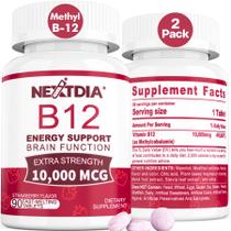 Comprimidos sublinguais de 10.000 mcg de vitamina B12 Nextdia 180 porções