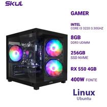 Computador 3000 Core I3 3220 3.30Ghz Mem 8Gb Ddr3 Ssd 256Gb Nvme Rx 550 4Gb Fonte 400W Linux Ubuntu