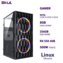 Computador 5000 Core I5 4590 3.3GHZ Memoria 8GB DDR3 SSD 256GB NVME RX 550 4GB Fonte 500W Linux