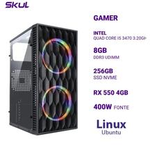 Computador 5000 Quad Core I5 3470 3.20Ghz Mem 8Gb Ddr3 Ssd 256Gb Nvme Rx 550 4Gb Fonte 400W Linux Ubuntu