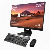 Computador All In One 16gb Ram Intel Core I7 Ssd 512GB Tela 23.8 Full Hd painel ips Windows 11 Completo Teclado mouse sem fio 127 220v pacote office