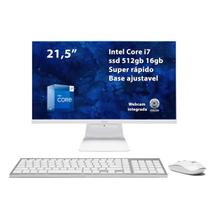 Computador all in one 21,5 i7 16gb ssd 512gb n22 branco ital