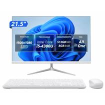 Computador All In One 21,5 Polegadas Intel I5 8GB RAM e SSD de 512GB HDMI VGA, com Teclado e Mouse sem Fio