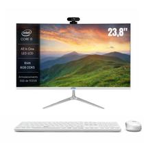 Computador All In One 23.8 Polegadas Processador i5 8GB DDR3 SSD 512GB com Teclado e Mouse Sem Fio e Webcam Full HD 1080p