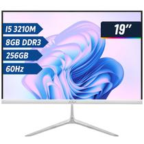 Computador All In One Branco Intel Core i5 8GB RAM SSD 256GB Tela 19 Polegadas Com WiFi Para Estudos E Home Office