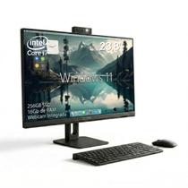 Computador All In One Completo Intel Core I7 16gb Ram Ssd 256gb Tela 23,8 pol Full HD Wifi Kit Teclado Mouse bluetooth Windows 11 Super Rápido