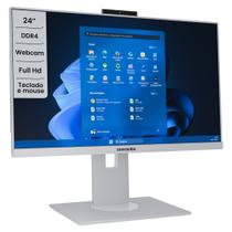 Computador All In One Concórdia Core i7 10700 8GB DDR4 SSD 512GB 23.8 Full HD Webcam WiFi Branco