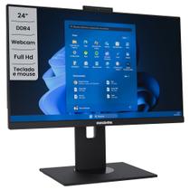 Computador All In One Concórdia Core i7 10700 8GB DDR4 SSD 512GB 23.8''Full Hd Webcam WiFi Preto