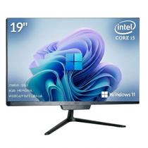 Computador All In One Ital Intel I5 8gb Ssd 256gb Windows 11 Monitor 19 Pol Wifi Bluetooth Webcam Pc Profissional Preto Bivolt