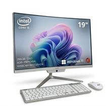 Computador All In One Ital Intel I5 8gb Ssd 256gb Windows 11 Tela Monitor 19 Pol Wifi Bluetooth Webcam Pc Completo Branco Bivolt