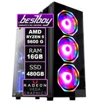 Computador Amd Ryzen 5 5600g Radeon Vega 7 Graphics 16gb Ssd 480gb Windows 10 - BESTPC