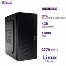 Computador B300 Dual Core I3 6100 3.70ghz Memória 4gb Ddr4 Ssd 128gb Fonte 200w Linux Ubuntu