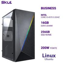 Computador B500 Core I5 4570 3.2Ghz Mem 16Gb Ddr3 Ssd 256Gb Nvme Fonte 200W Linux Ubuntu