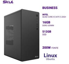 Computador B500 Quad Core I5 3470 3.20Ghz Mem 16Gb Ddr3 Ssd 512Gb Fonte 200W Linux Ubuntu