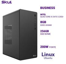 Computador B500 Quad Core I5 3470 3.20Ghz Mem 8Gb Ddr3 Ssd 256Gb Nvme Fonte 200W Linux Ubuntu