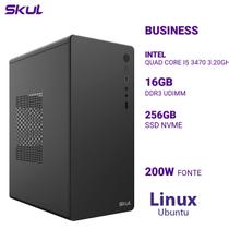 Computador B500 Quad Core I5 3470 3.20ghz Memória 16gb Ddr3 Ssd 256gb Nvme Fonte 200w Linux Ubuntu