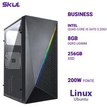 Computador B500 Quad Core I5 3470 3.20ghz Memória 8gb Ddr3 Ssd 256gb Fonte 200w Linux Ubuntu