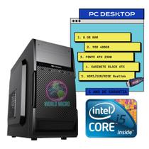Computador Basic Core i5, 8GB RAM, SSD 480GB, Windows 10 Pro Trial