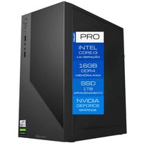 Computador BluePC PRO - Intel Core i3 14100f (14ª Geração), 16GB DDR4, SSD 1TB, Gráficos Geforce, Fonte 500W, Windows 11 Pro