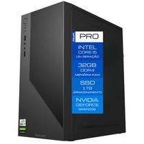 Computador BluePC PRO - Intel Core i5 12400F (12ª Geração), 32GB DDR4, SSD 1TB, Gráficos Geforce, Fonte 500W, Windows 11 Pro