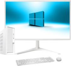 Computador Branco Completo Compacto Slim Intel Core i5 16GB de memória SSD 512GB Win 10 Monitor 19.5