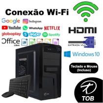 Computador com processador i5, ssd 120, 4gb de ram, teclado, mouse, wifi, windows 10 - TOB COMPUTERS