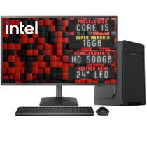 Computador Completo 3green Desktop Intel Core i5 16GB Monitor 24" Full HD HDMI HD 500GB Windows 10 3D-151