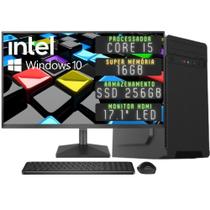 Computador Completo 3green Desktop Intel Core i5 16GB Monitor HDMI SSD 256GB Windows 10 3D-055