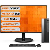 Computador Completo 3green Velox Intel Core i7 8GB SSD 256GB Windows 11 Professional Monitor LED 21" 3GV-23