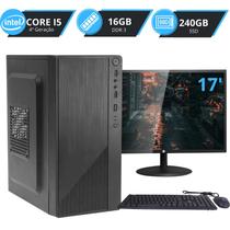 COmputador completo Barato Brazil Pc I5 490, 16GB, SSD 240GB Monitor 17 COmputador completo Barato Brazil Pc I5 490, 16GB, SSD 240GB Monitor 17