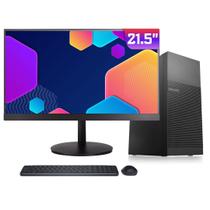 Computador Completo BluePC ELITE - Intel Core i7 7700, 16GB DDR4, SSD 1TB, Windows 11 Pro, Fonte 500W, Monitor LED 21.5" - CDBP-ELI-21119