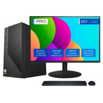 Computador Completo BluePC PRO - Intel Core i5 11400F (11ª Geração), 32GB DDR4, SSD 512GB, Gráficos Geforce, Fonte 500W, Windows 11 Pro, Monitor 20"
