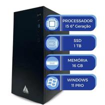 Computador Completo Clique PC i5 6 geração, 16GB, SSD 512GB, Monitor LED 20 Windows 11 PRO