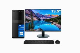 Computador Completo Clique PC Intel Core i5 SSD 120GB Memória 8GB Windows 10 Teclado e Mouse, Monitor 19 Com Office