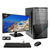 Computador completo core i3 4gb hd 120gb ssd monitor 15