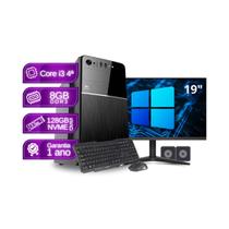 Computador Completo Core i3 8GB SSD 128GB kit teclado e mouse Monitor de 19 - PC Master