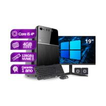 Computador completo Core i5 4ª Ger 4430 4GB 128GB ssd nvme kit teclado e mouse Monitor 19" - PC Master