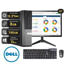 Computador Completo Dell I5 3º Ssd 240gb Hdd 500gb C Usb Bluetooth