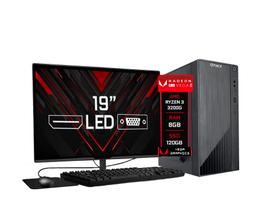 Computador Completo Fácil Amd Ryzen 3 3200G Radeon Vega 8 Graphics 8GB DDR4 3000Mhz SSD 120GB - Monitor 19'' - Fácil Computadores