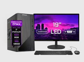 Computador Completo Fácil Intel Core I7 (3ª Geração) 8GB SSD 480GB - Monitor 19" Led Teclado e Mouse - Fácil Computadores