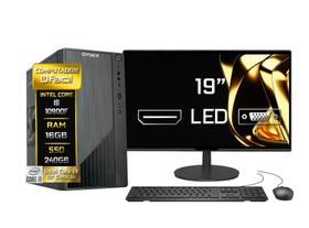 Computador Completo Fácil Intel Core i9 10900F (10ª Geração) 16GB DDR4 Geforce Nvidia SSD 240GB Monitor 19" Led