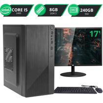 Computador Completo Home I5, 8GB, SSD 240GB Monitor Kit USB