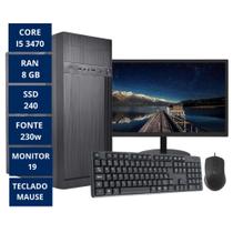 Computador completo I5 3470, 8gb de ram, SSD 240 gb + monitor 19 e teclado e mouse